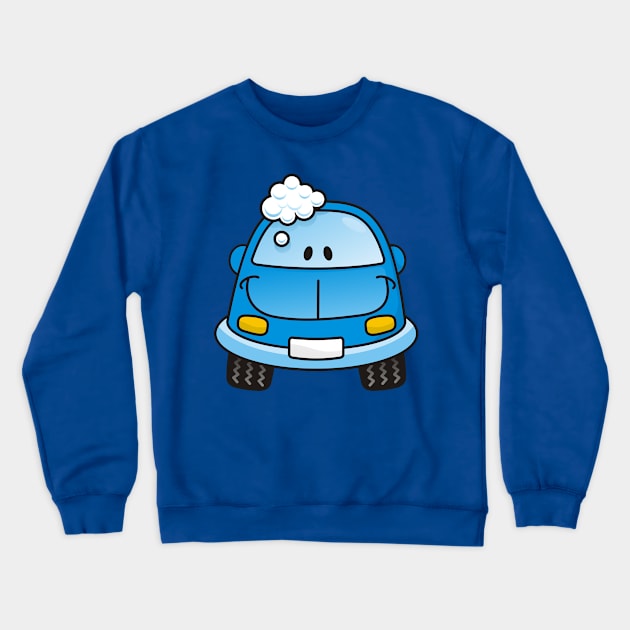 Blue Car with Bubbles Crewneck Sweatshirt by sifis